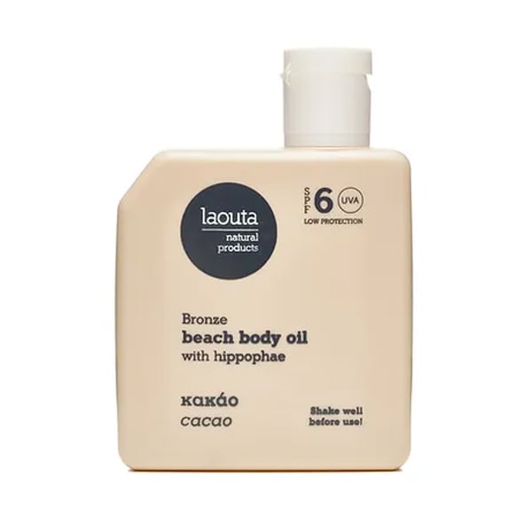 Laouta Natural Products Beach Body Oil Cacao SPF6 100 ml