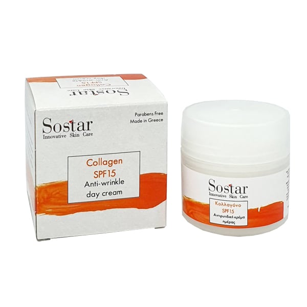 Sostar Focus Antiageing Collagen Face Day Cream SPF15 50 ml