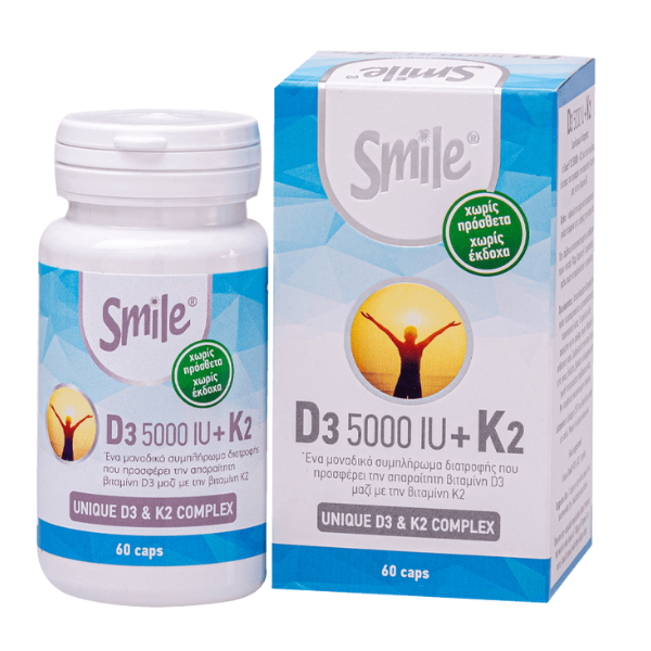 Smile D3 5000IU + K2 100mg 60 kapele