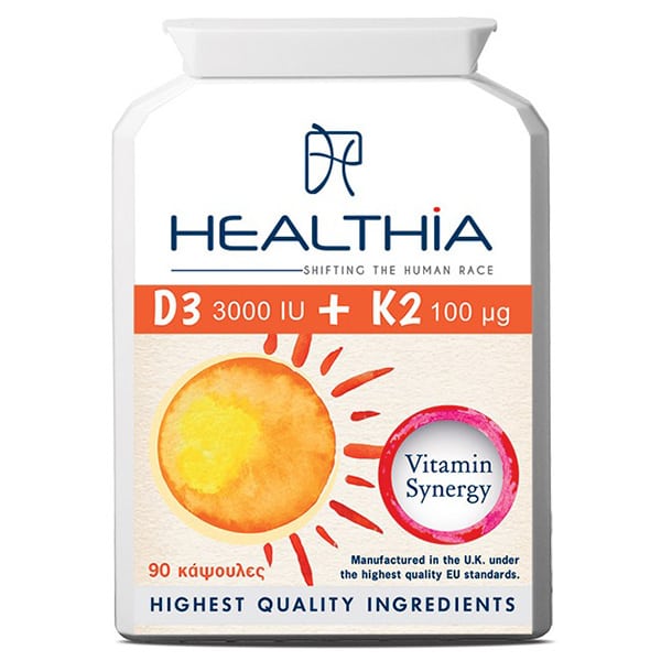 Healthia D3 3000 IU + K2 100 μg 90 ndeshje