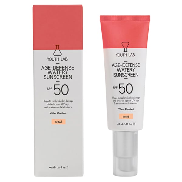 Youth Lab. Age-Defense Watery Krem kundër diellit për fytyrën SPF50 me nuancë 40 ml