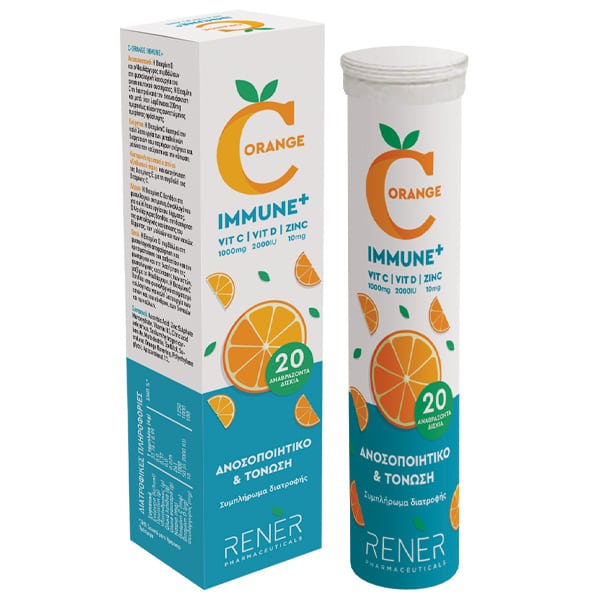 Rener C-Orange Immune+ Vit. C 1000mg, Vit. D 2000IU & Zinc 10mg 20 tableta efektive