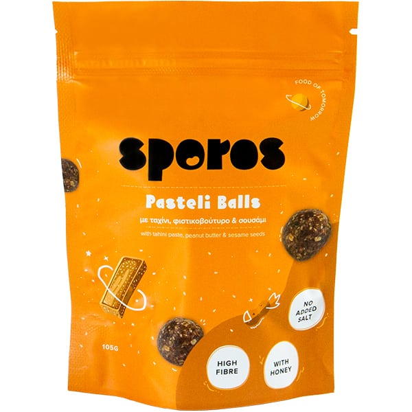 Sporos Pasteli Balls Energy Balls with Tahini & Peanut Butter & Sesame 105g