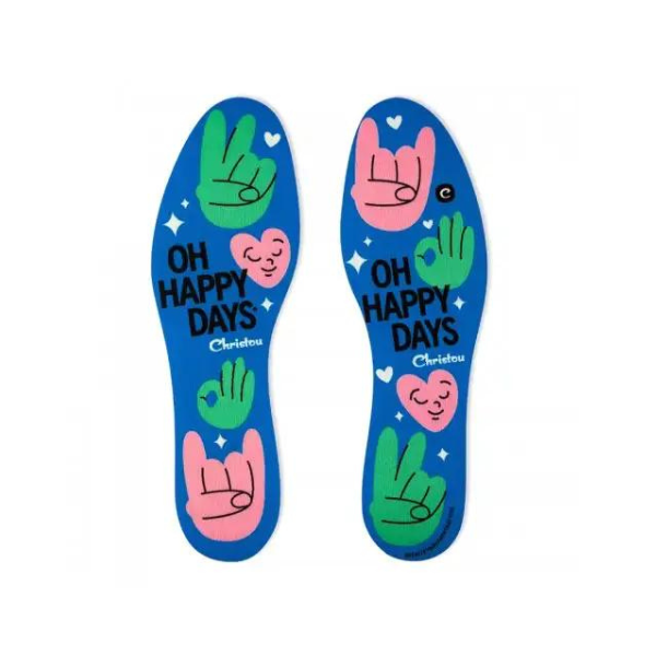 Christou Days Fresh Deodorising Kids Insoles Oh Happy Days 1 palë - blu