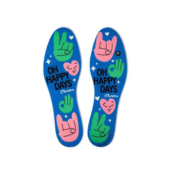 Christou Days Fresh Deodorising Adult Insoles Oh Happy Days 38-45 1 palë - blu