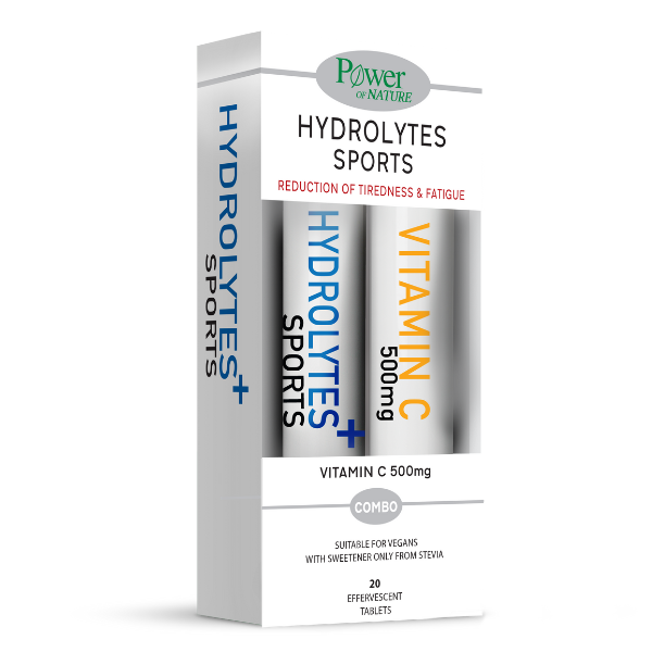 Power of Nature Combo Hydrolytes Sports, 20eff.tabs & Vitamin C 500mg, 20eff.tabs 1 set
