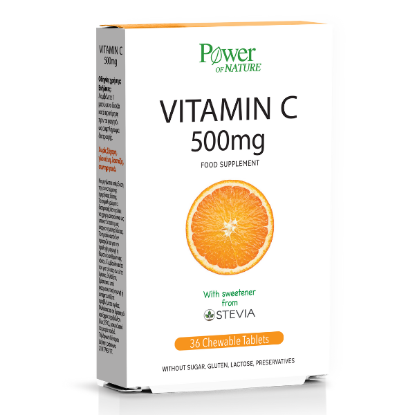 Power Of Nature Vitamin C 500mg 36 tableta përtypëse