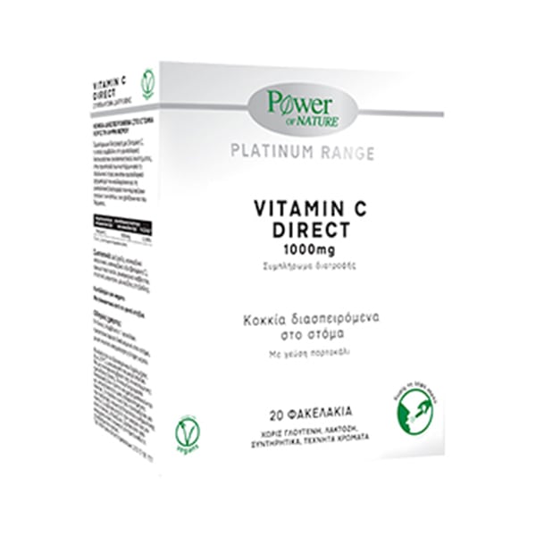 Power of Nature Platinum Range Vitamin C Direct 1000mg 20 shkopinj