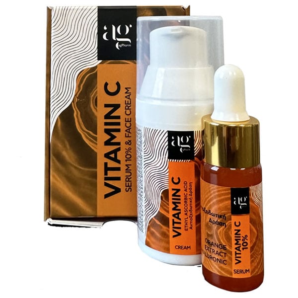 Ag Pharm Vitamin C 10% Promo Serum, 10ml & Face Cream, 30ml 1 set