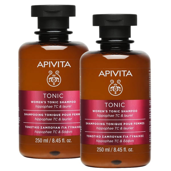 2 x Apivita Women's Tonic Shampoo with Hippophae TC & Laurel 2x250ml
