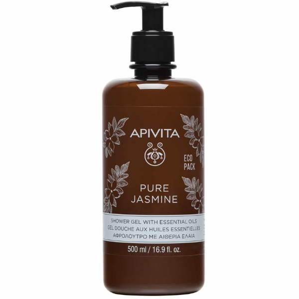 Apivita Eco Pack Pure Jasmine Shower Gel with Essential Oils 500 ml