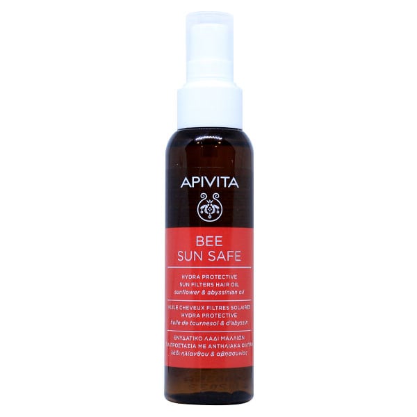 Apivita Bee Sun Safe Hydra Protective Sun Filters Hair Oil with Sunflower & Abyssinian Oil 100 ml