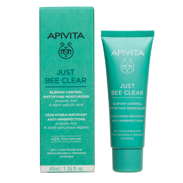 Apivita Just Bee Clear Blemish Control Mattifying Moisturizer 40 ml