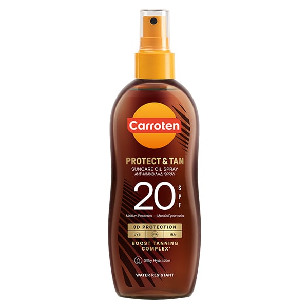 Carroten Protect & Tan Suncare Oil Spray SPF20 150 ml