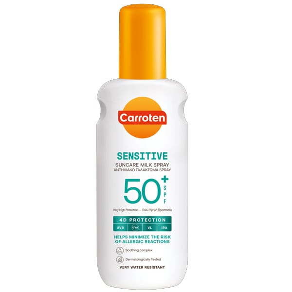 Carroten Sensitive Suncare Milk Spray 4D Protection SPF50+ 200 ml