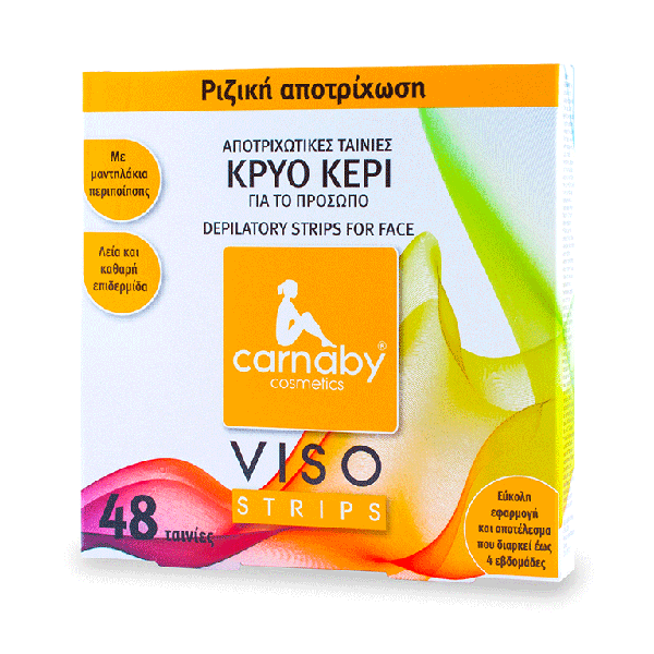 Carnaby Viso Strips Cold Wax Depilatory Strips for the Face 48 copë