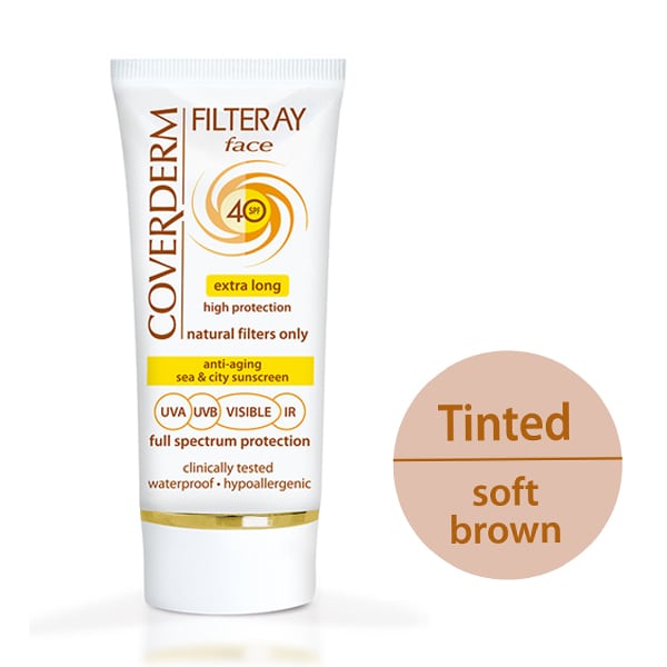 Coverderm Filteray Face Tinted Sunscreen Soft Brown SPF40 50 ml