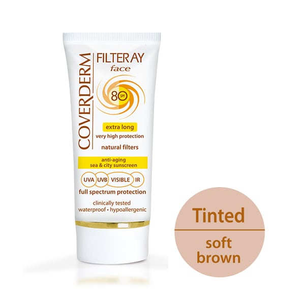 Coverderm Filteray Face Tinted Sunscreen Soft Brown SPF80 50 ml