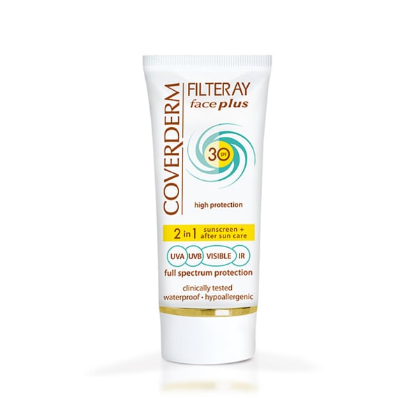Coverderm Filteray Face Plus 2in1 Tinted Sunscreen Light Beige Oily/Acneic Skin SPF30 50 ml