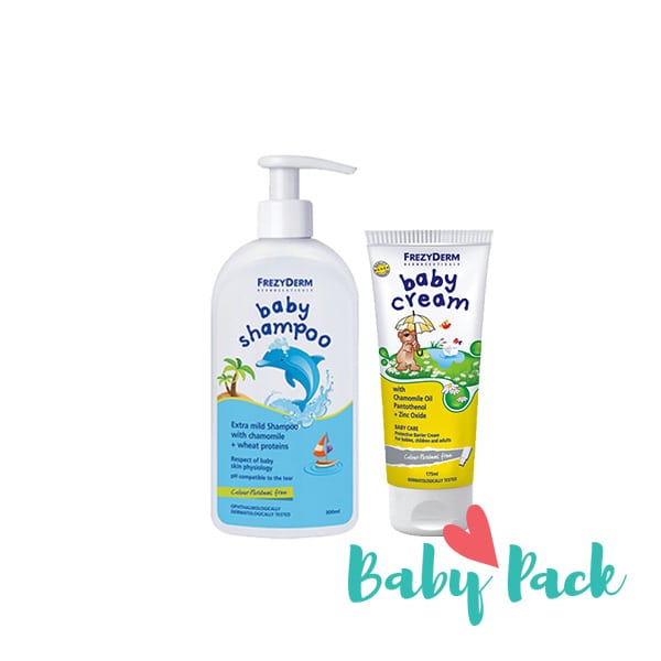 Frezyderm Baby Pack with Baby Cream Nappy Rash Cream, 175ml & Baby Shampoo 300 ml
