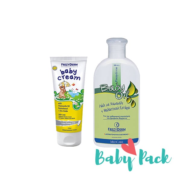 Frezyderm Baby Pack with Baby Cream Nappy Rash Cream, 175ml & Baby Oil 200 ml