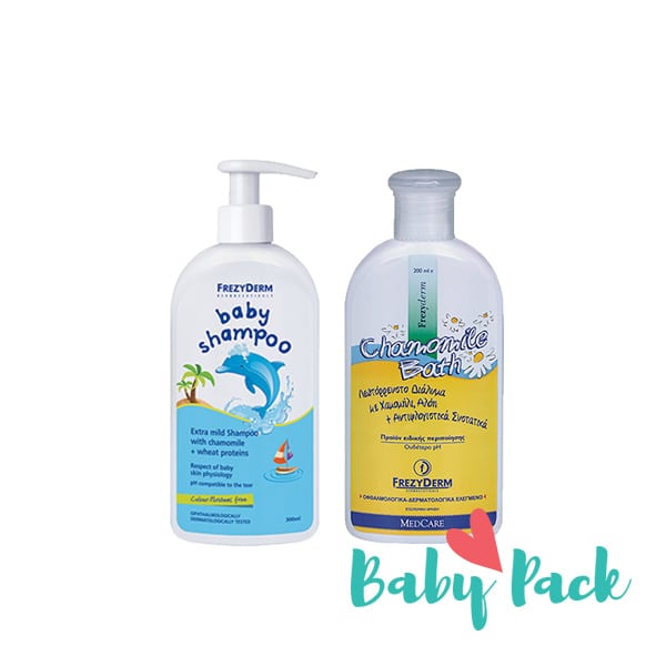 Frezyderm Baby Pack with Baby Shampoo, 300ml & Baby Chamomile Bath 200 ml