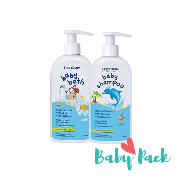 Frezyderm Baby Pack with Baby Bath, 300ml & Baby Shampoo 300 ml