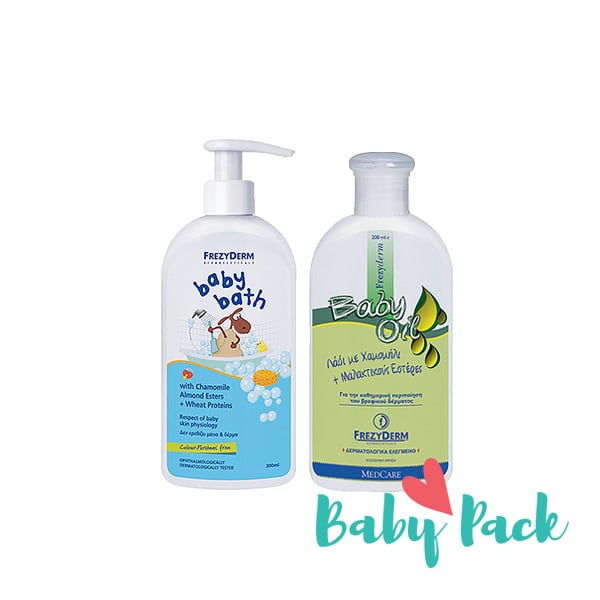 Frezyderm Baby Pack with Baby Bath, 300ml & Baby Oil 200 ml