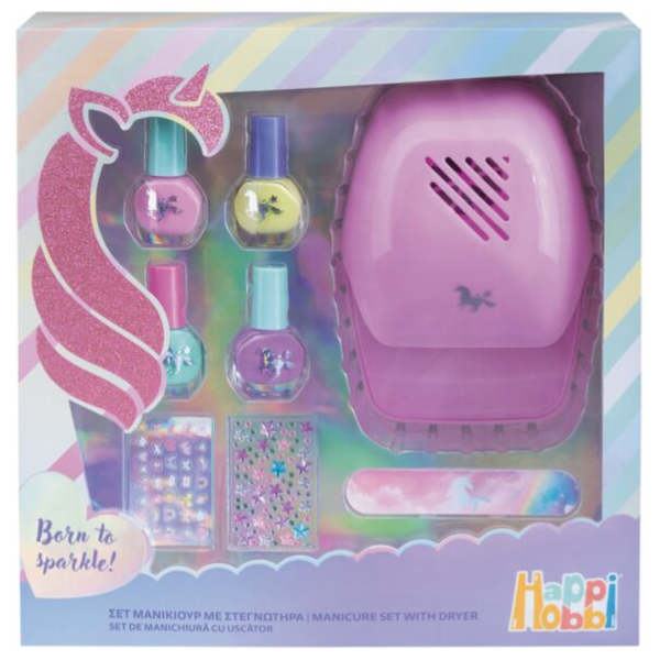 HappiHobbi Manicure Set with Dryer 6y+ 1 copë