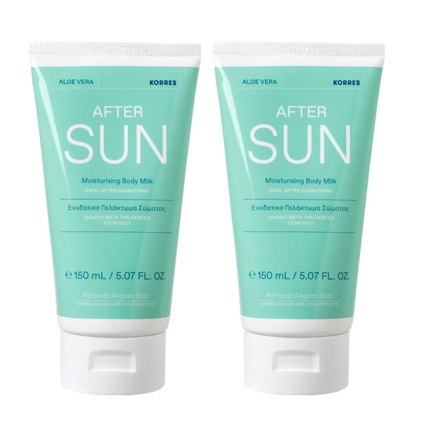 2 x Korres After Sun Moisturising Body Milk Aloe Vera 2 x 150ml