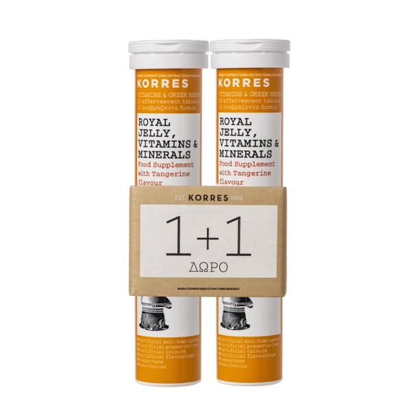 Korres Royal Jelly, Vitamins & Minerals (1+1 Free) 2 x 20 tableta efektive