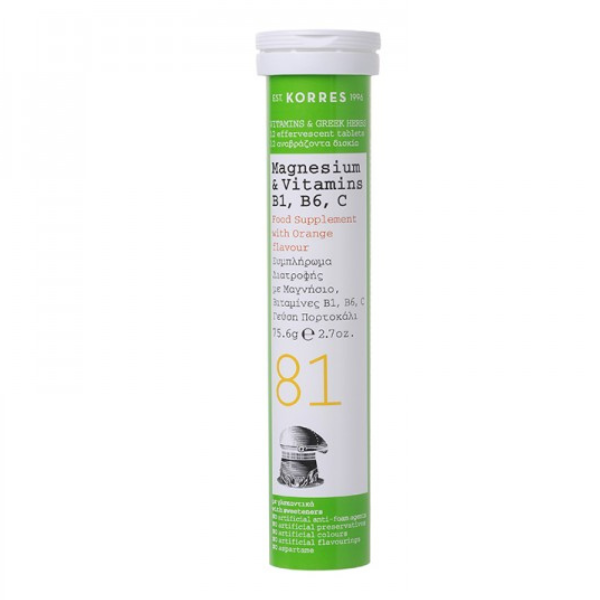 Korres Magnesium & Vitamins B1, B6 & C 12eff.tabs