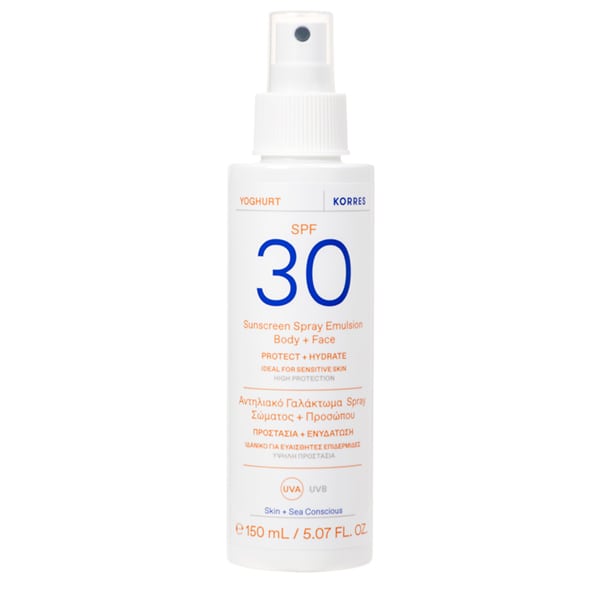 Korres Yoghurt Sunscreen Spray Emulsion Body & Face SPF30 150 ml