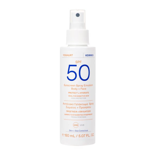 Korres Yoghurt Sunscreen Spray Emulsion Body & Face SPF50 150 ml