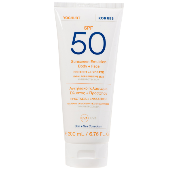 Korres Yoghurt Sunscreen Emulsion Body & Face SPF50 200 ml