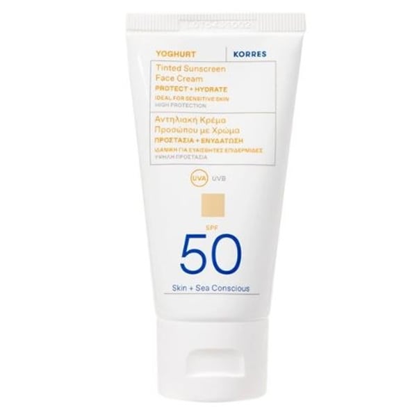 Korres Yoghurt Sunscreen Face Cream Tinted SPF 50 50 ml