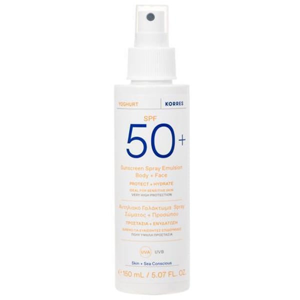 Korres Yoghurt Suncreen Spray Emulsion Body & Face SPF 50+ 150 ml