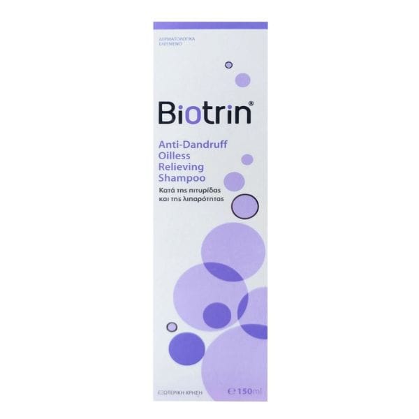 Biotrin Anti-Dandruff Oilless Relieving Shampoo, Kundër zbokthit dhe yndyrës 150 ml