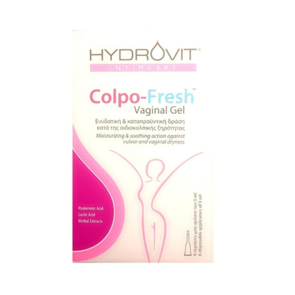 Hydrovit Intimcare Colpo-Fresh Vaginal Gel Gel with Moisturizing & Soothing Action against Vaginal Dryness 6x5ml