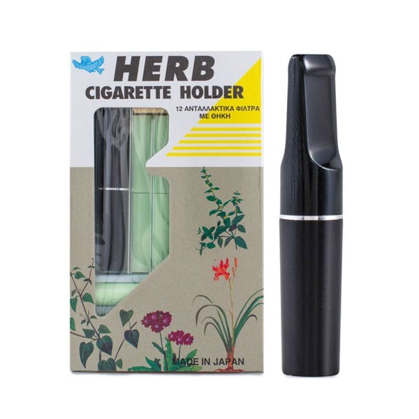 Herb Cigarette Holder & Filters 12 copë - 002 E zezë