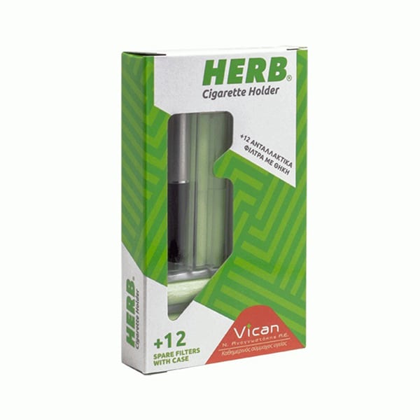 Herb Cigarette Holder & Filters 12 copë - Argjend