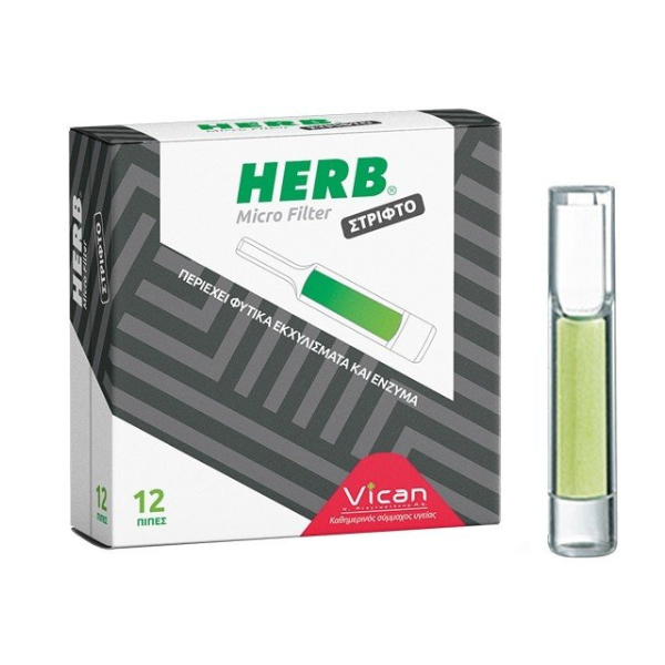 Herb Micro Filter for Handrolled Cigarettes 12 copë