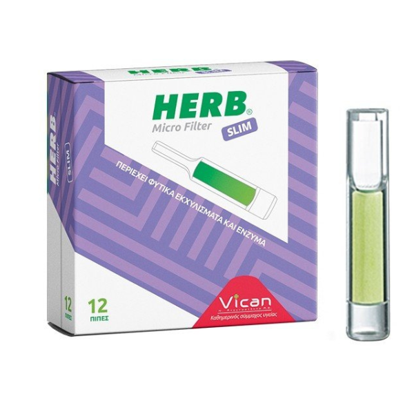 Herb Micro Filter Slim for Slim Cigarettes 12 copë