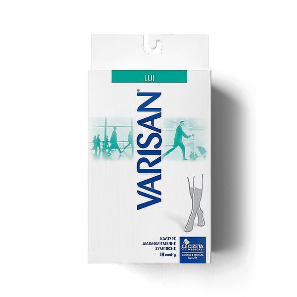 Varisan Lui Men's Lower Knee Graduated Compression Socks 18mmHg Blue 1 palë
