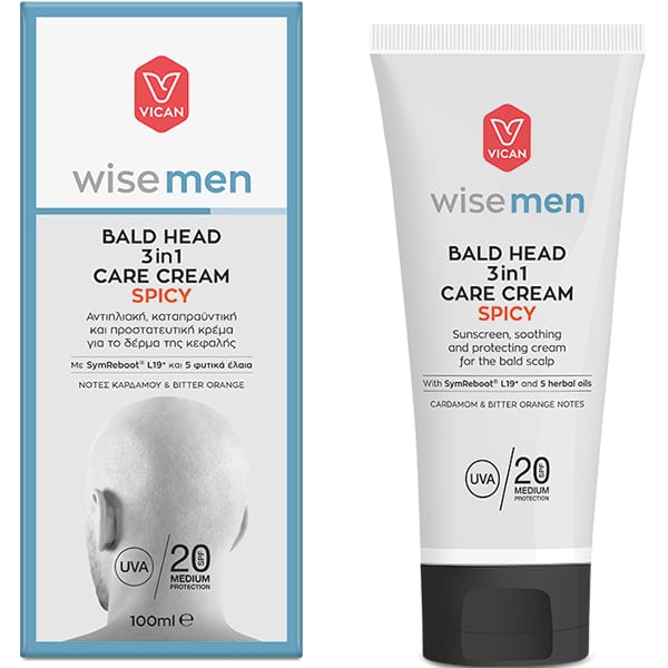 Vican Wise Men Bald Head 3in1 Care Cream Spicy SPF20 100 ml