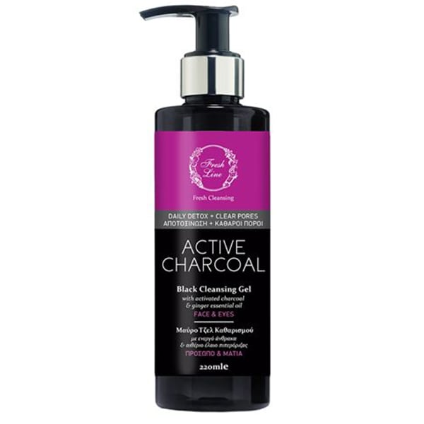 Fresh Line Active Charcoal Black Cleansing Gel for Face & Eyes 220 ml