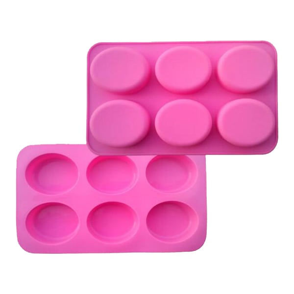 Chemco Forma ovale prej silikoni për sapun me 6 gota 28x16x2.3cm copë