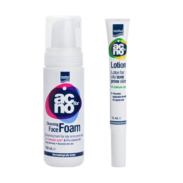 Intermed Acnofix Promo with Cleansing Face Foam, 150ml & Lotion for Oily/Acne Skin, 15ml 1 set