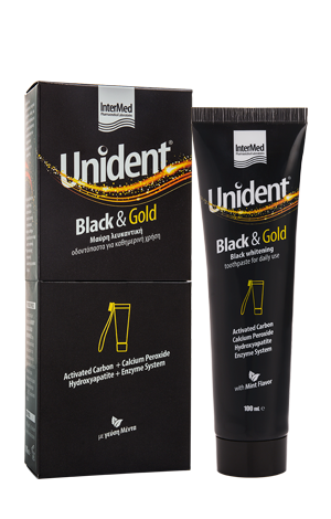 Intermed Unident Black & Gold Whitening Toothpaste 100 ml