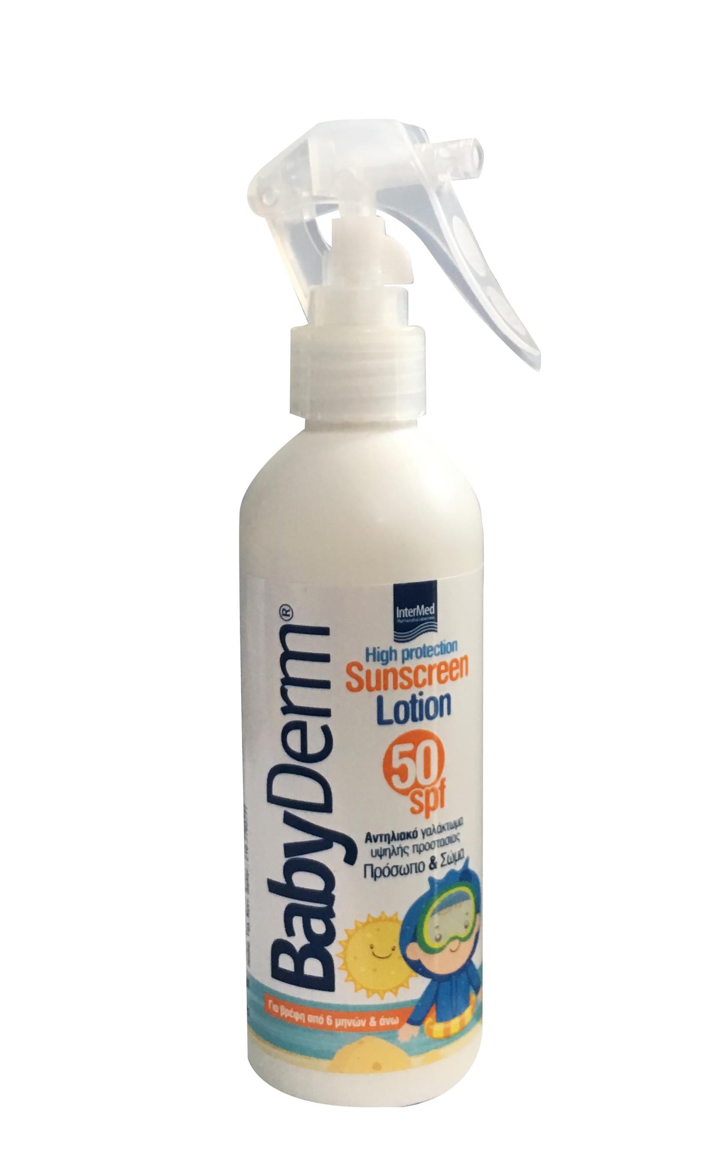 Intermed Babyderm Sunscreen Lotion SPF50 Face & Body 6m+ 200 ml